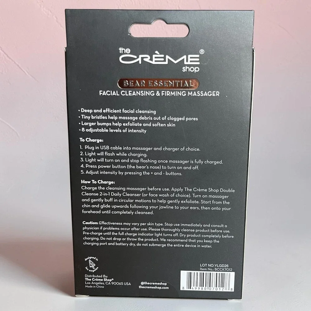 The Creme Shop Bear Essential Facial Cleansing Firming Massager Pink BCCK7012
